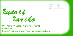 rudolf kariko business card