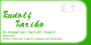 rudolf kariko business card